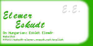 elemer eskudt business card