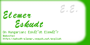 elemer eskudt business card